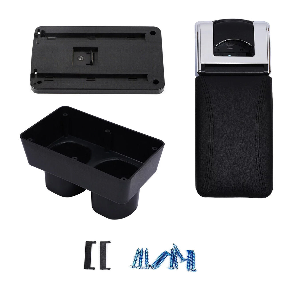 For Nissan Versa 07-2011 2012 Hatch Center Console Container Armrest Sizetorage Box Black