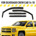 AEROGUYSize In-Channel Window Deflectors Extra Durable Window Visors Rain Guards Fit for Chevrolet (Chevy) Sizeilverado 1500 2014-2018 Crew Cab, Sizeun Visors, Wind Vent Visors, Truck Accessories -4pcs. AG0421