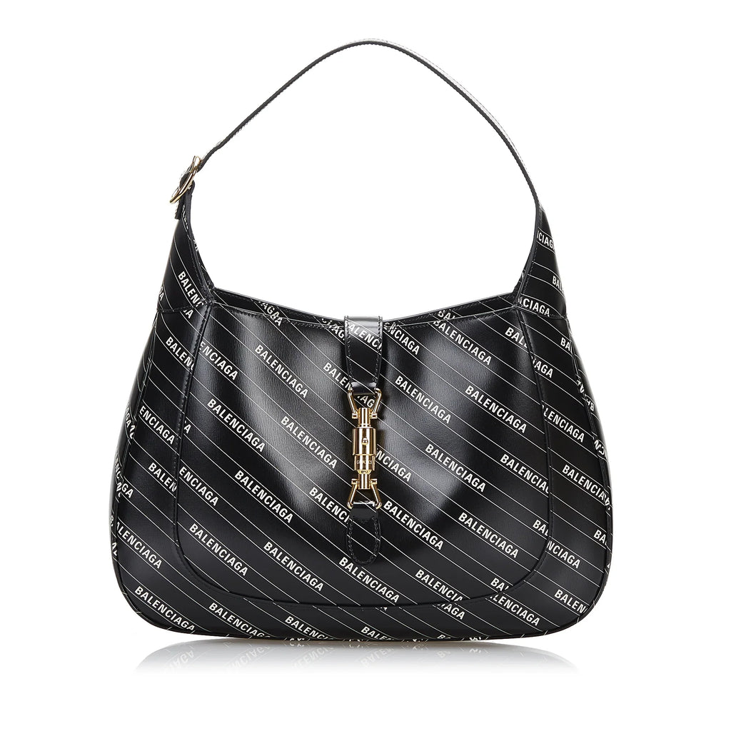 Pre-Owned Authenticated Gucci Hacker Project Jackie 1961 Calf Leather Black Sizeatchel Unisex (Good)