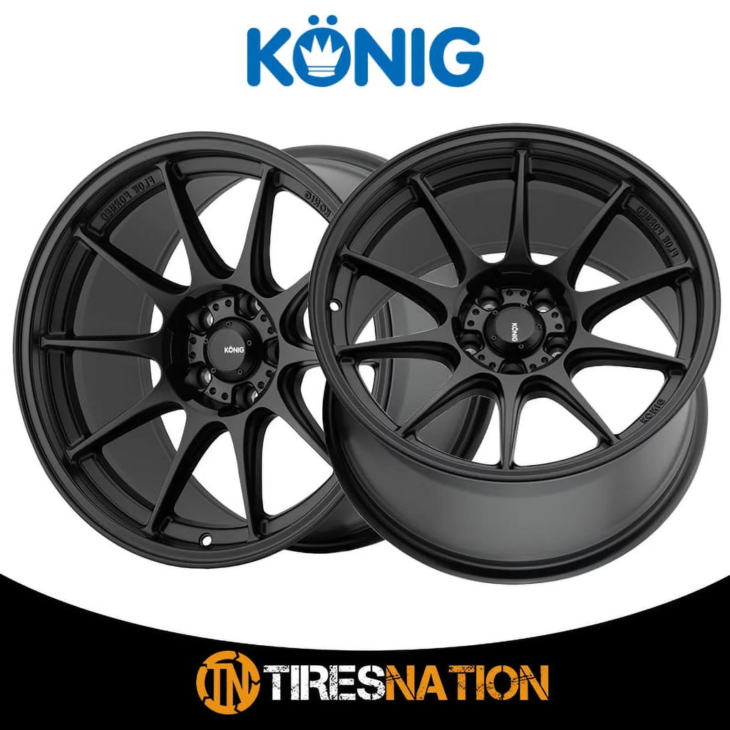 Konig 57B Dekagram 17x9 5x100 +40et Sizeemi-Matte Black Wheel