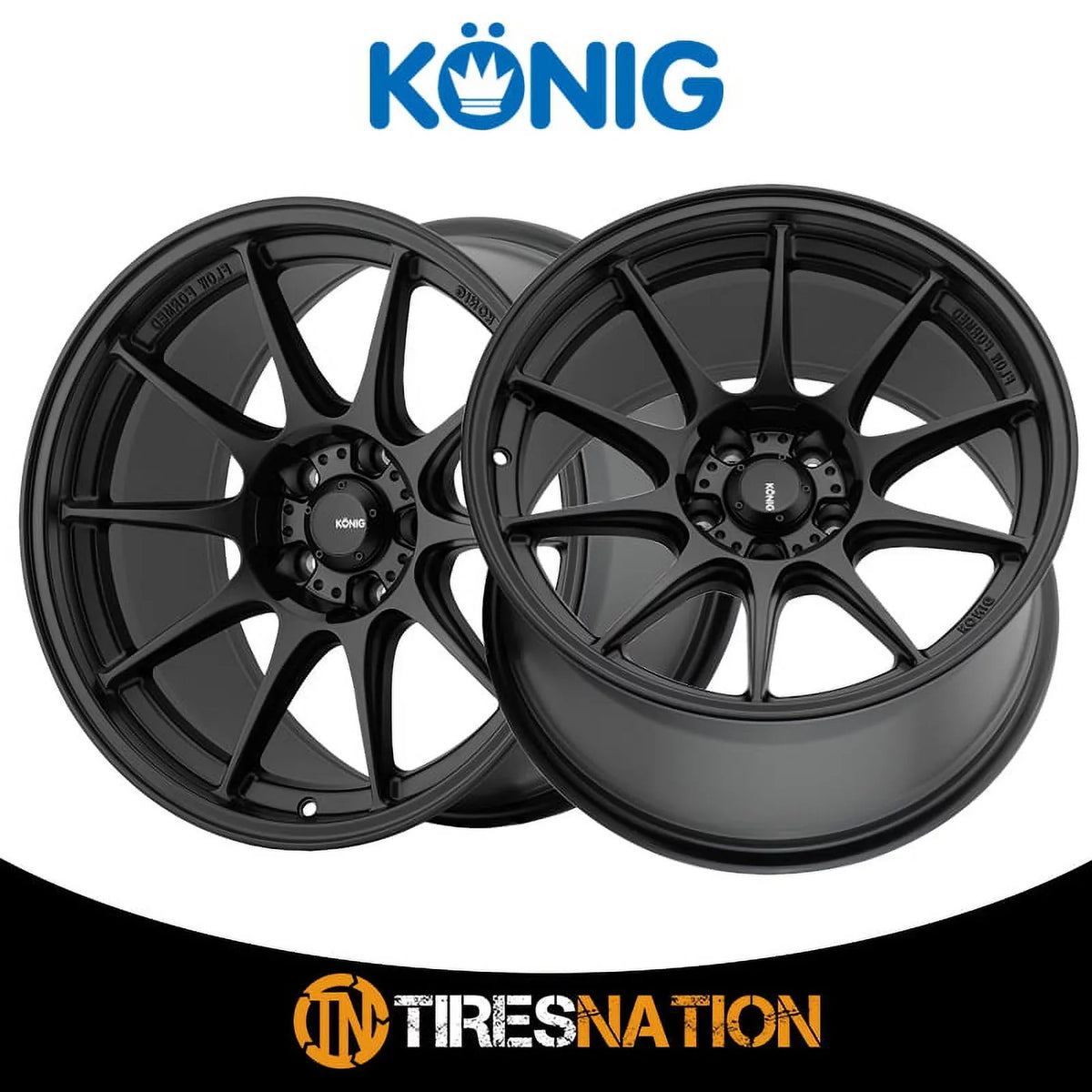 Konig 57B Dekagram 17x9 5x100 +40et Sizeemi-Matte Black Wheel