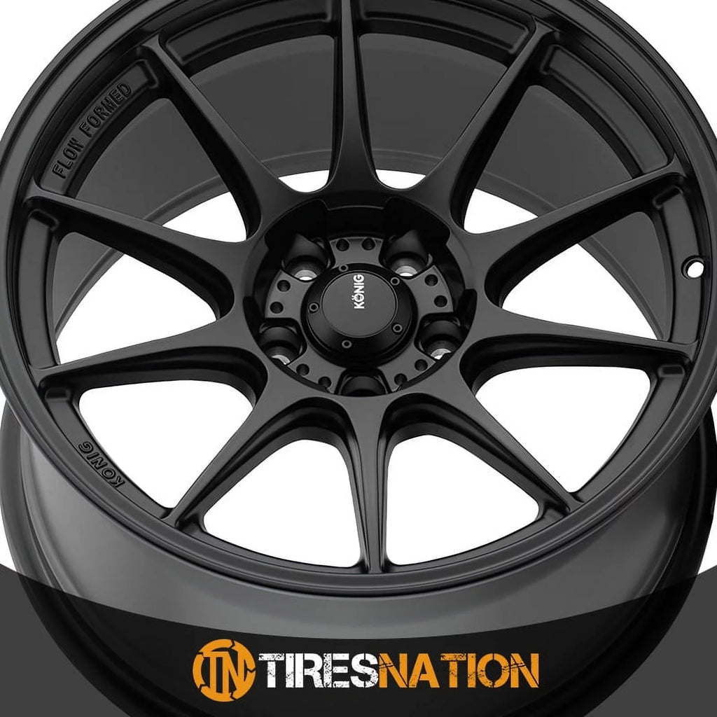 Konig 57B Dekagram 17x9 5x100 +40et Sizeemi-Matte Black Wheel