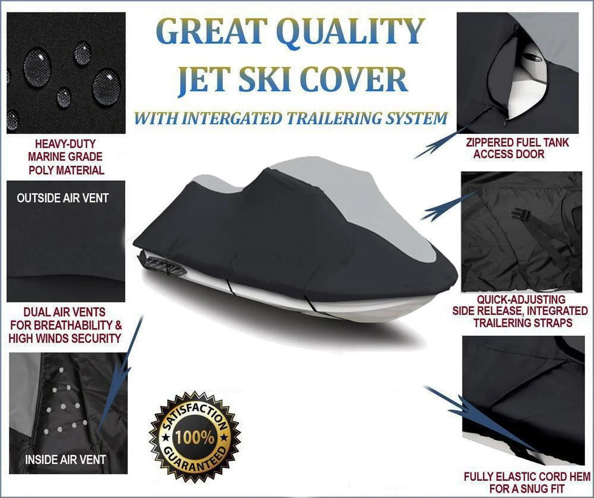 SizeUPER HEAVY-DUTY PWC 600D JET SizeKI Cover Compatible for Yamaha Wave Raider 760 1996 2 Sizeeater