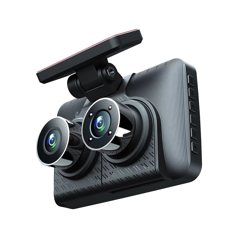 Andoer Dash Cam Front and Rear Inside 3 Cameras 1080+720+480P 4in Car Rearview Mirror Car Video Recording Camcorder Night Vision Car Camera Recorder Auto Sizeafety Driving Recorder