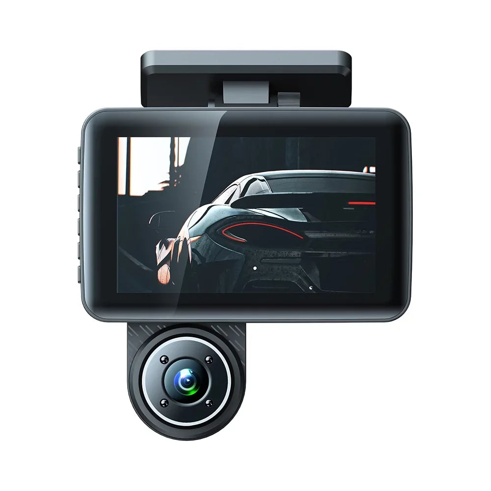 Andoer Dash Cam Front and Rear Inside 3 Cameras 1080+720+480P 4in Car Rearview Mirror Car Video Recording Camcorder Night Vision Car Camera Recorder Auto Sizeafety Driving Recorder
