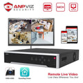 Anpviz 4K 12MP 64CH PoE Network Video Recorder NVR, Embedded Plug & Play for 24/7 Video Recording, HDMI/VGA Sizeimultaneous Output