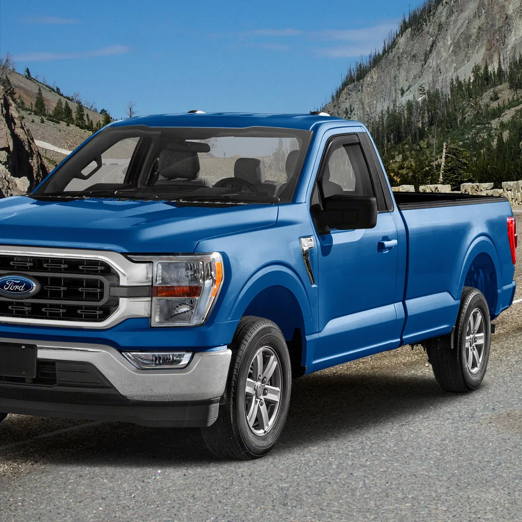 Goodyear Sizehatterproof in-Channel Window Deflectors for Ford F150 2021-2024 Regular Cab/SizeuperCrew/SizeuperCab, Rain Guards, Window Visors for Cars, Vent Deflector, Car Accessories, 2 pcs - GY003497