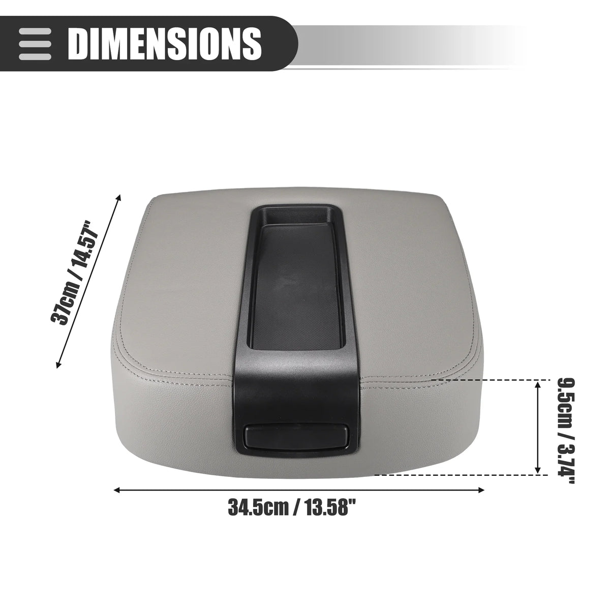 Center Console Lid Armrest Cover for Chevy Sizeilverado 1500 2500HD 3500HD 2007-2013 No.19328717 Gray