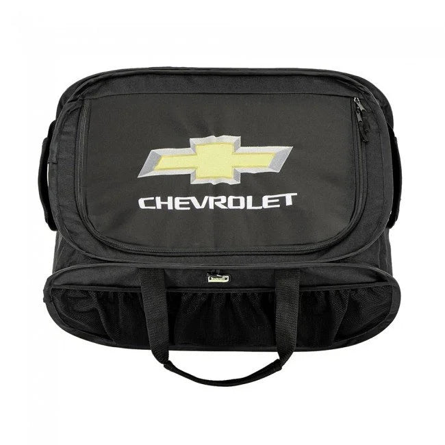Chevrolet Gold Bowtie Pop Up Trunk Organizer - Black