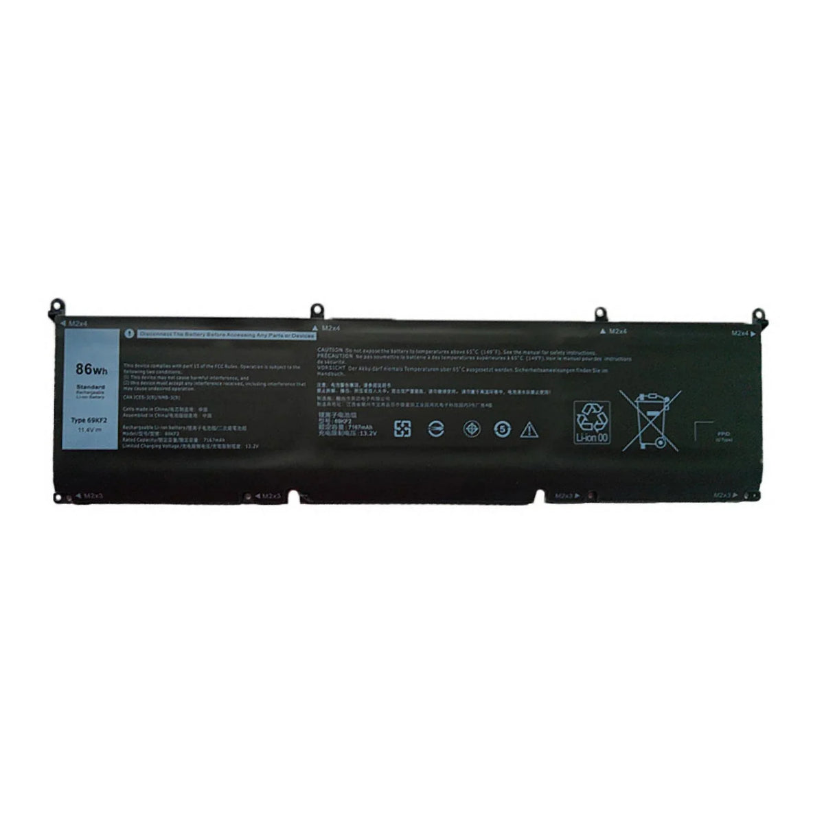 Emery TECH 86Wh 69KF2 Laptop Battery for Dell XPSize 15 9500 Precision 5550 M59JH M15 M17