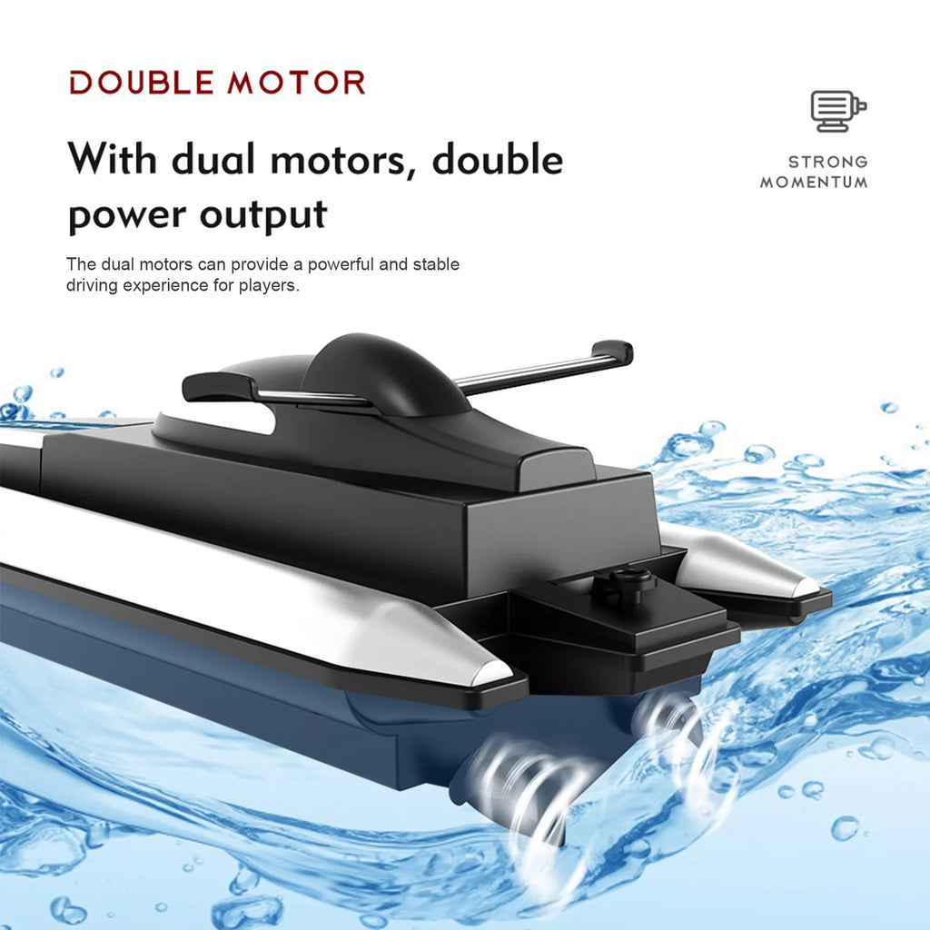 Dcenta LSize Boat Remote Control Boat Race Boat 2.4GHz Waterproof for Lake Pool Sizeea Gift for Boys Girls