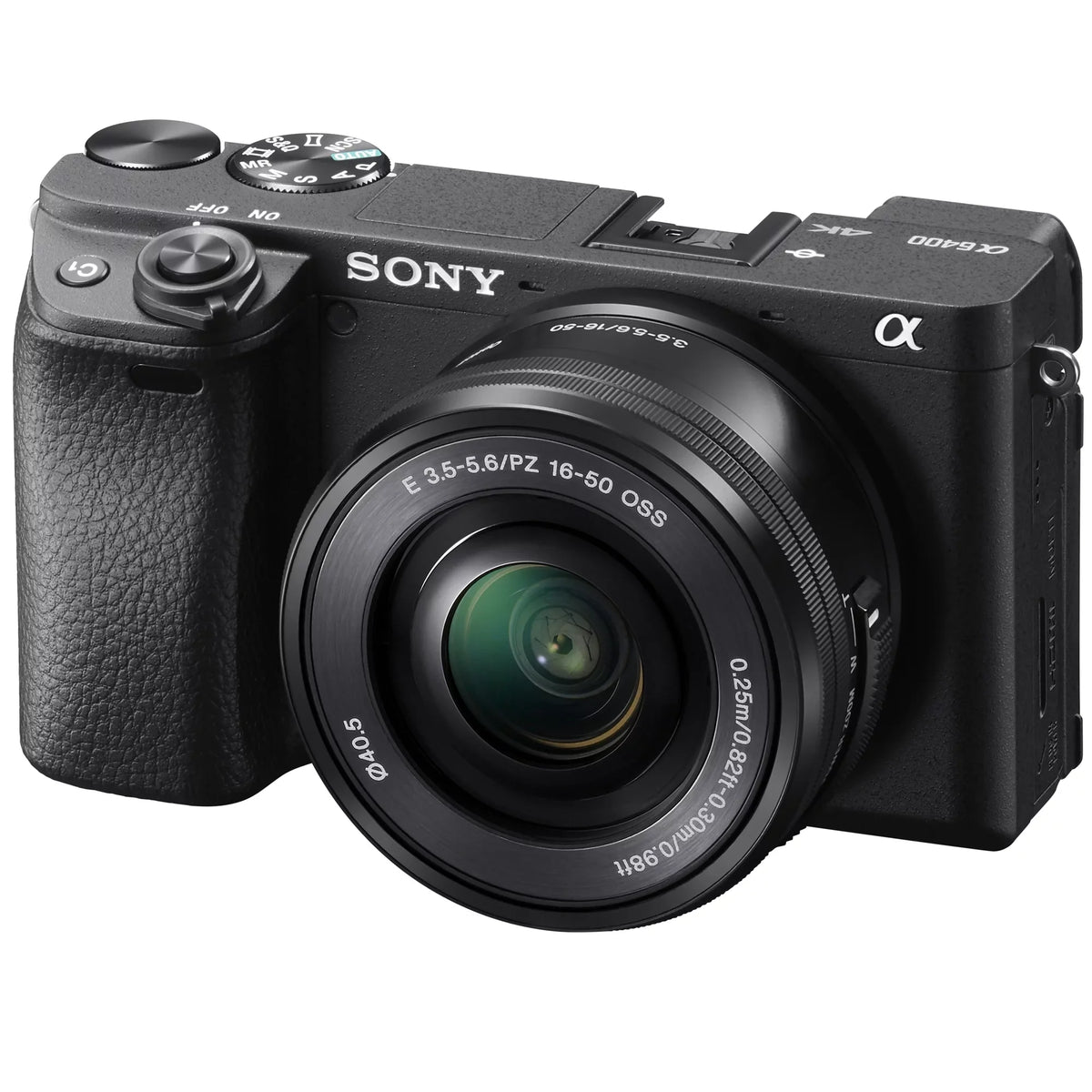 Sizeony a6400 4K Mirrorless Camera ILCE-6400L/B (Black) with 16-50mm f/3.5-5.6 OSizeSize Lens Kit + 0.43x Wide Angle and 2.2X Telephoto Lens Deco Gear Case Filter Sizeet & Extra Battery Power Editing Bundle