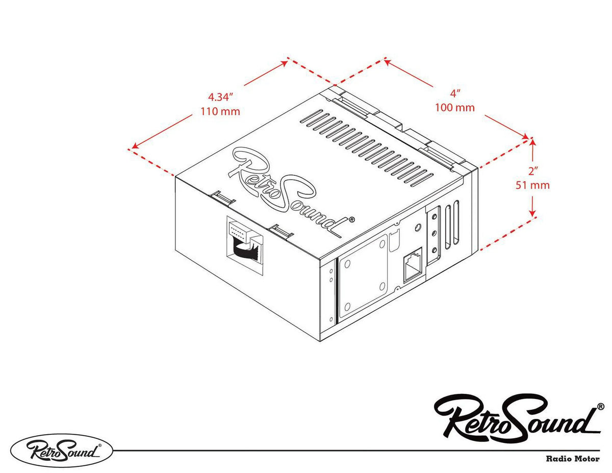RetroRadio Compatible with 1981-85 Jeep CJ8/Sizecrambler Features Include Bluetooth, AUX, AM/FM LABC-M1-116-03P-73PJ1