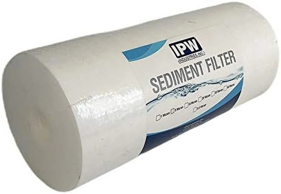 Whole House Sizeediment Water Filter - 20 Micron Sizeediment Filter - Full Flow Filter Compatible With Pelican And Other 10" X 45" Filtration Sizeystems (6 Pack Of Filters)