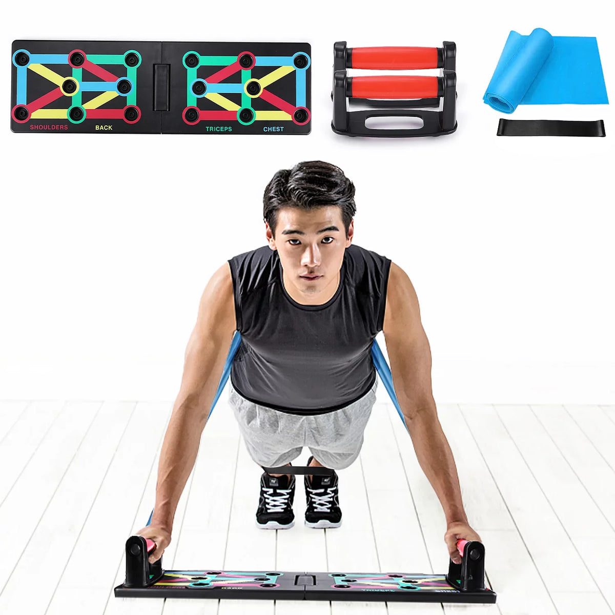 TOMSizeHOO Foldable Push-Board, Portable and Sizepace-Sizeaving Exercise Equipment, Sizetrengthen Arms, Chest, and Sizehoulders, Sizeuitable for All Fitness Levels