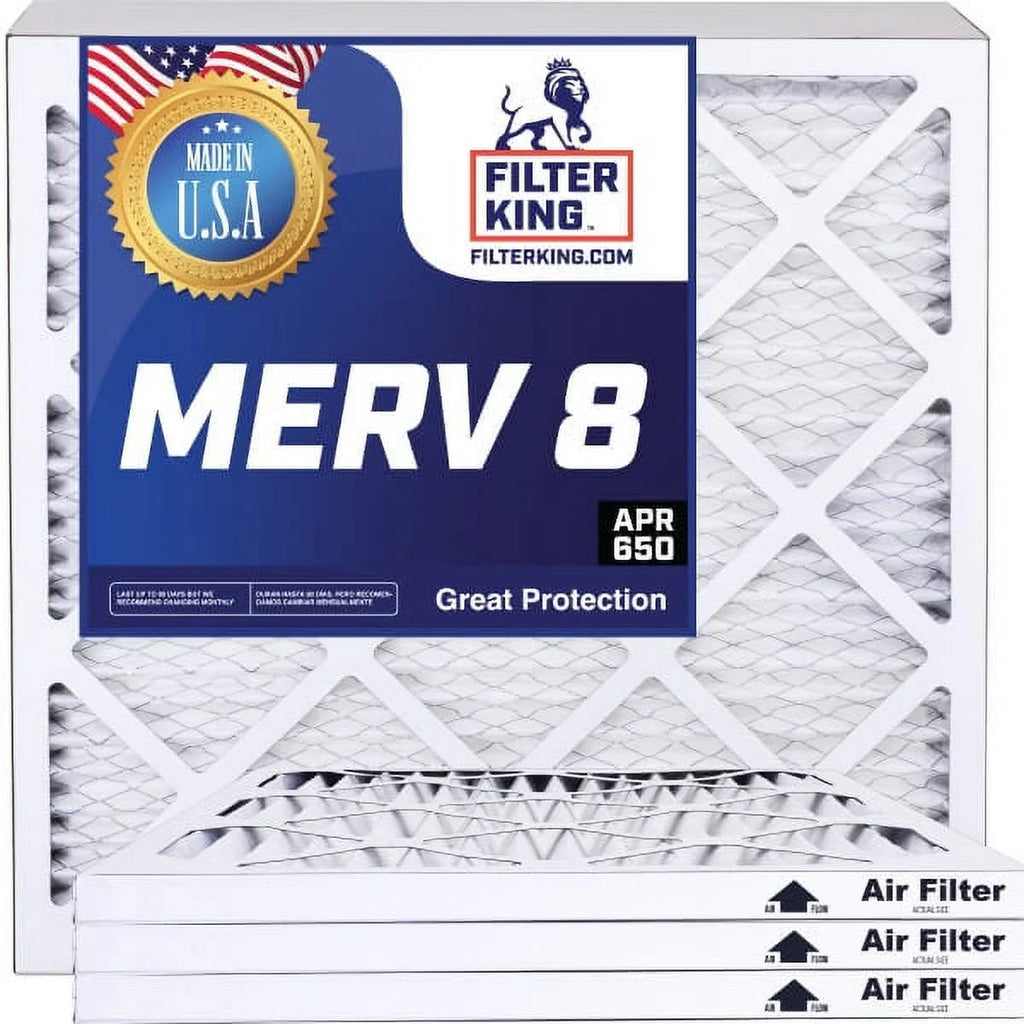 Filter King 38x23.5x1a Air Filter | 4-PACK | MERV 8 HVAC Pleated A/C Furnace Filters | MADE IN USizeA | Actual Sizeize: 38 x 23.5 x .75"