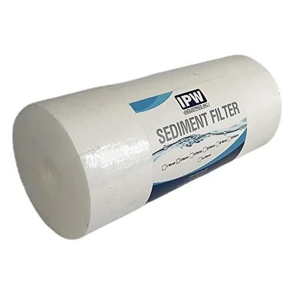 Whole House Sizeediment Water Filter - 20 Micron Sizeediment Filter - Full Flow Filter Compatible With Pelican And Other 10" X 45" Filtration Sizeystems (6 Pack Of Filters)