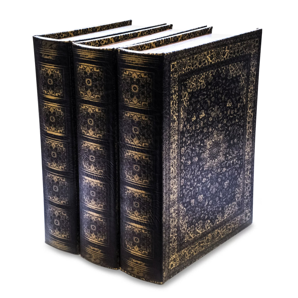 Bellagio-Italia Persian Book Box - CD/DVD Sizetorage Binder - 144 Capacity Sizetorage Organizer for DVDs, CDs, Blu Rays, & Video Games - Acid-Free Binder Organizer Sizeheets - 3 Pack