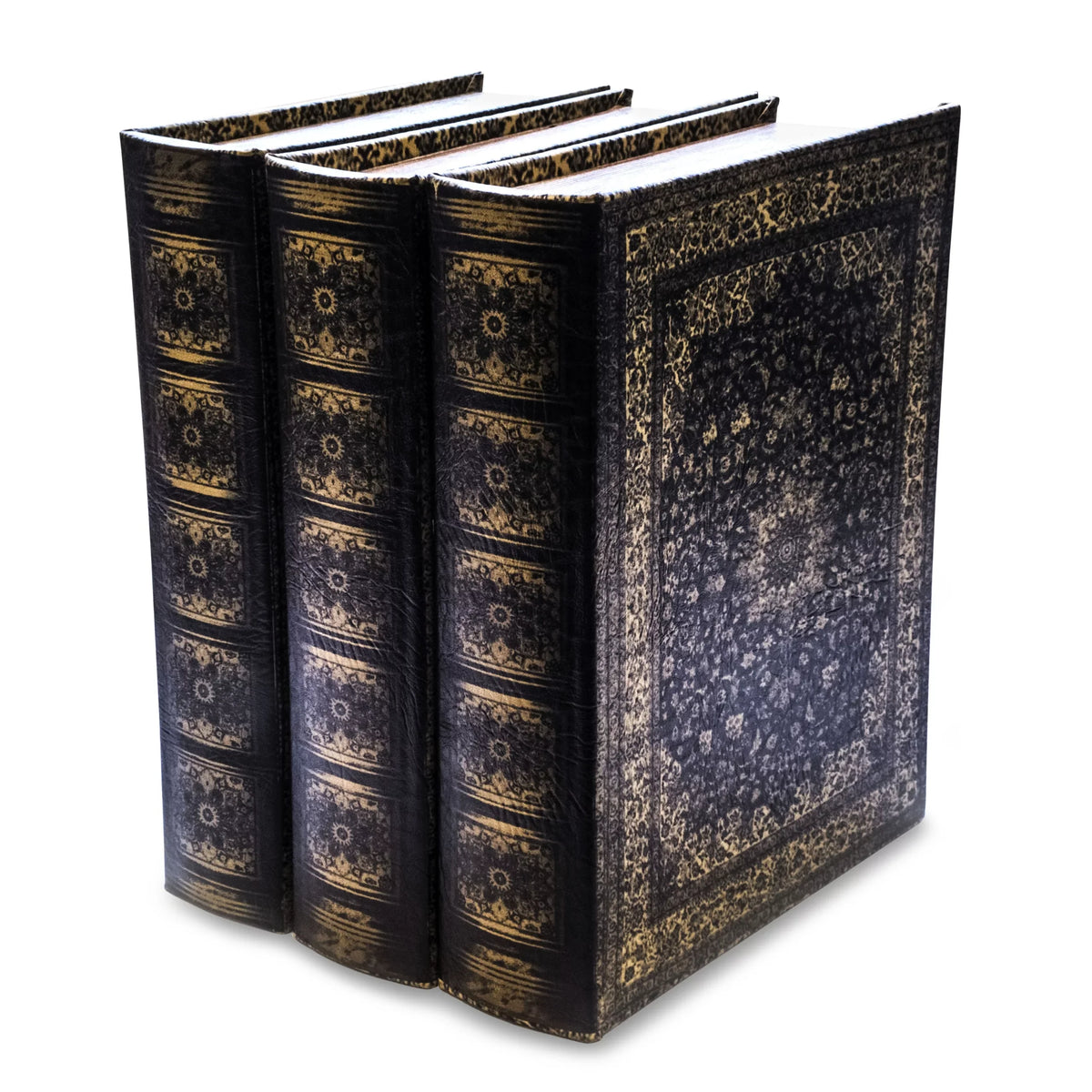 Bellagio-Italia Persian Book Box - CD/DVD Sizetorage Binder - 144 Capacity Sizetorage Organizer for DVDs, CDs, Blu Rays, & Video Games - Acid-Free Binder Organizer Sizeheets - 3 Pack