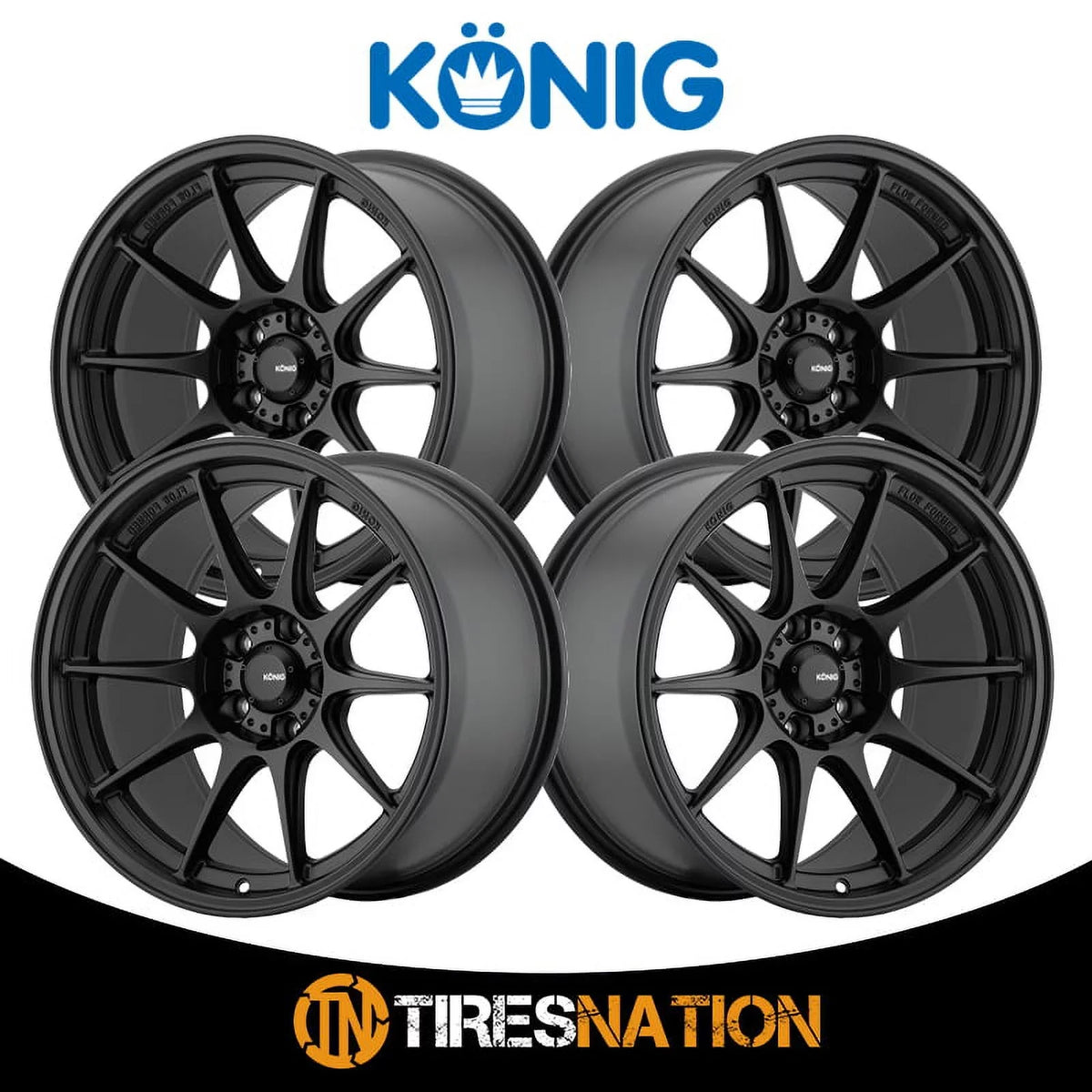 Konig 57B Dekagram 17x9 5x100 +40et Sizeemi-Matte Black Wheel