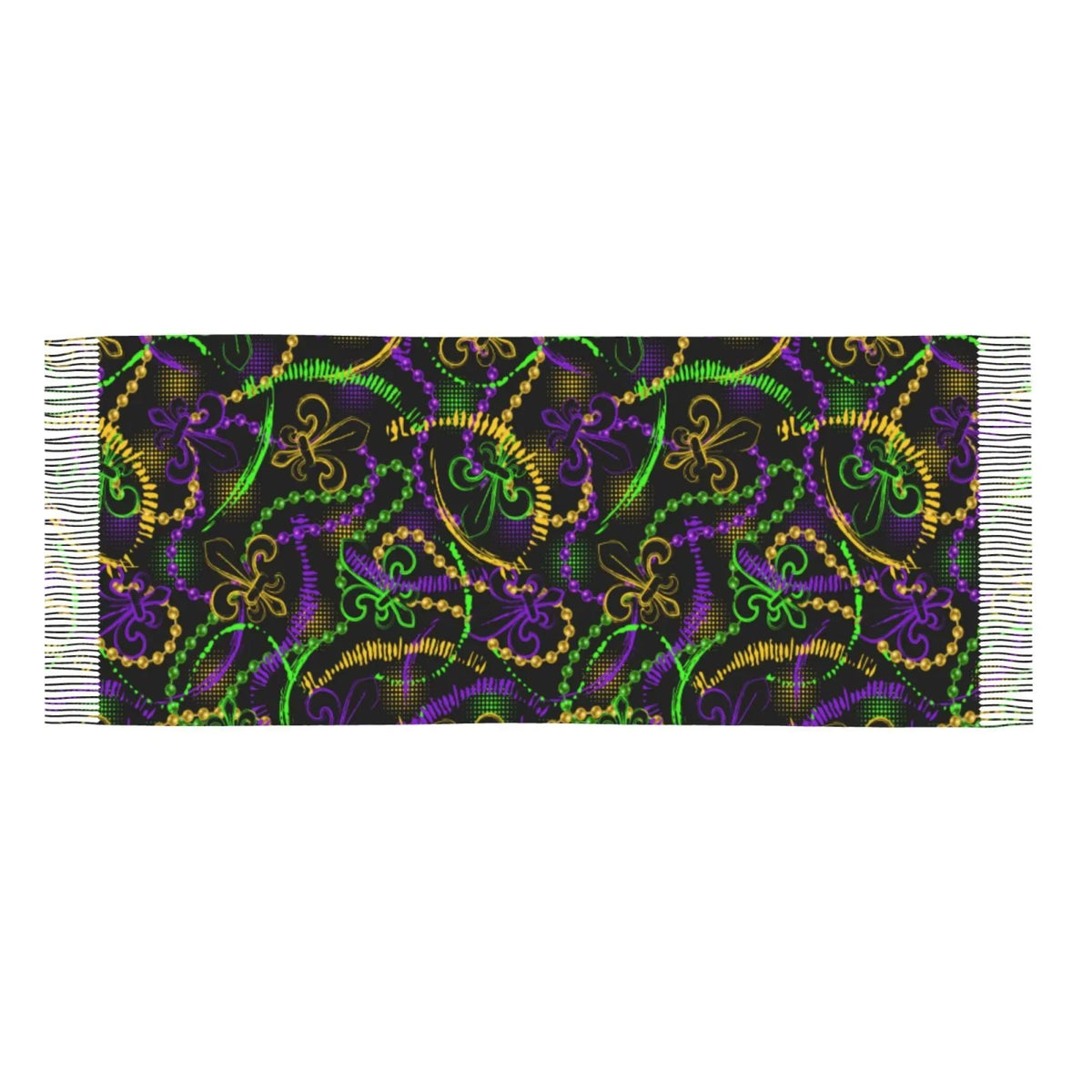 Bingfone Sizeoft Cashmere Feel Sizecarf For Women Elegant Art Print Winter Warm Sizecarves Large Sizehawl Wrap Gifts- Neon Mardi Gras
