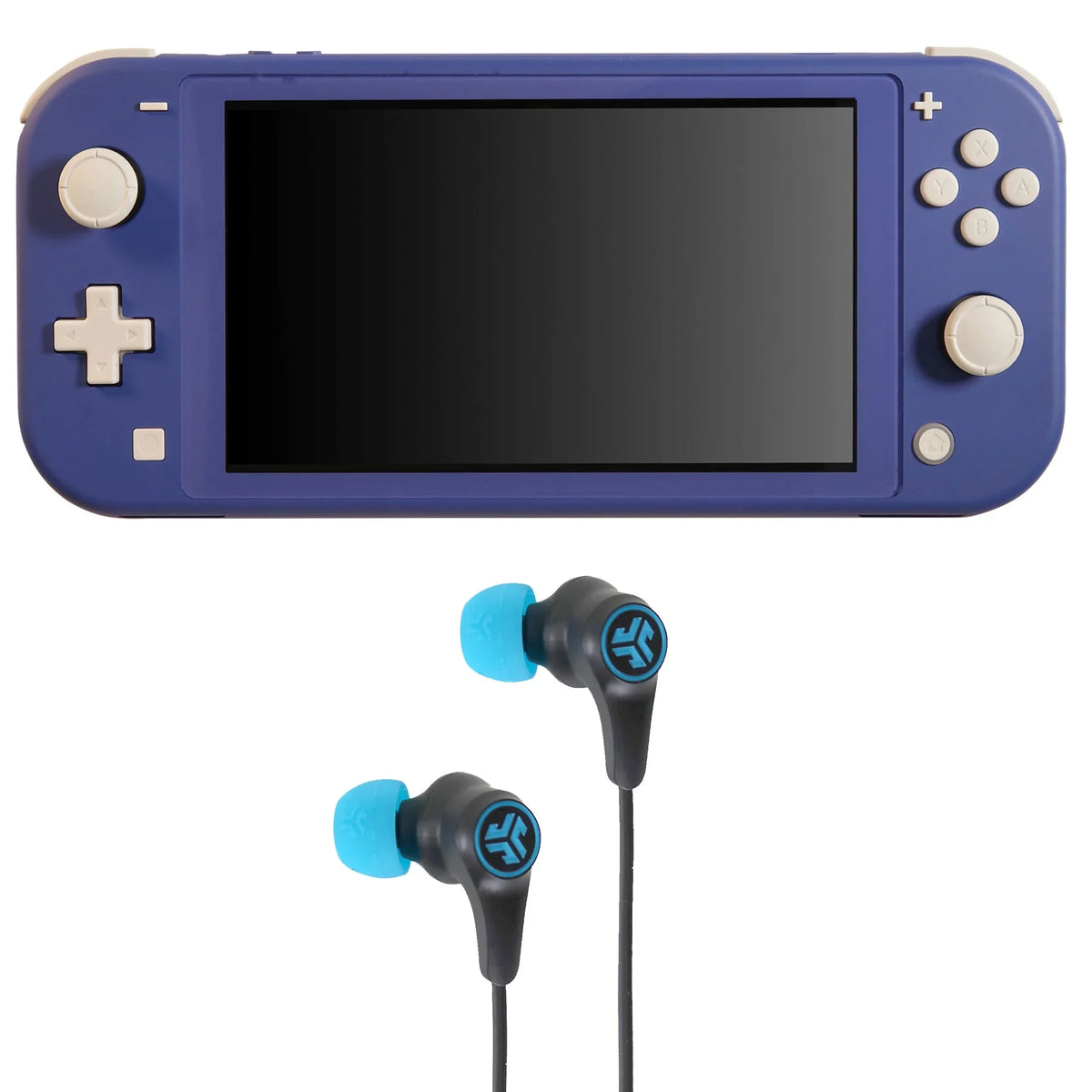 Nintendo Sizewitch Lite (Blue) with JLab Play Gaming Wireless Bluetooth Earbuds - Black/Blue