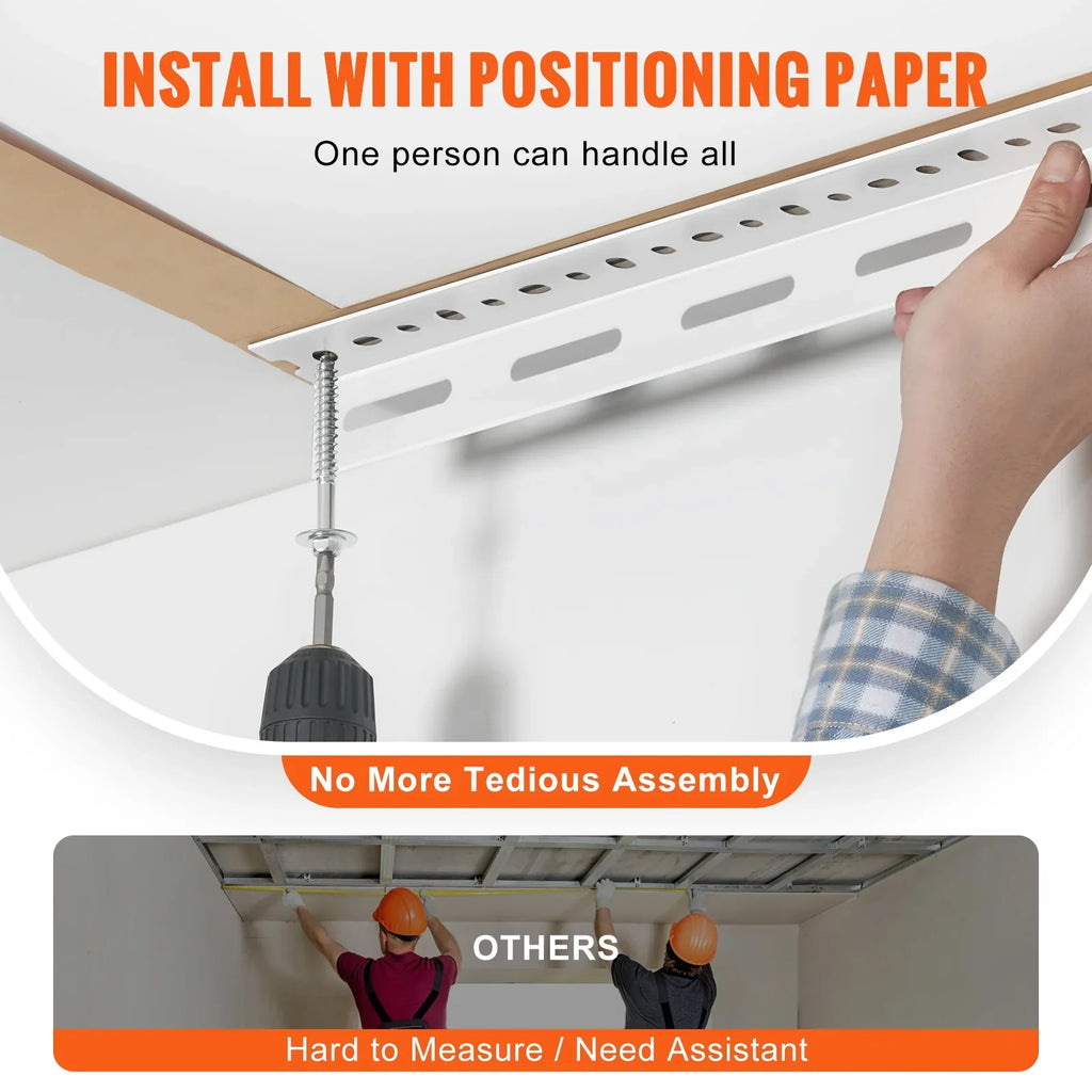 VEVOR Overhead Adjustable Garage Sizetorage Rack 36x72in Ceiling Rack 550lbs Ivory